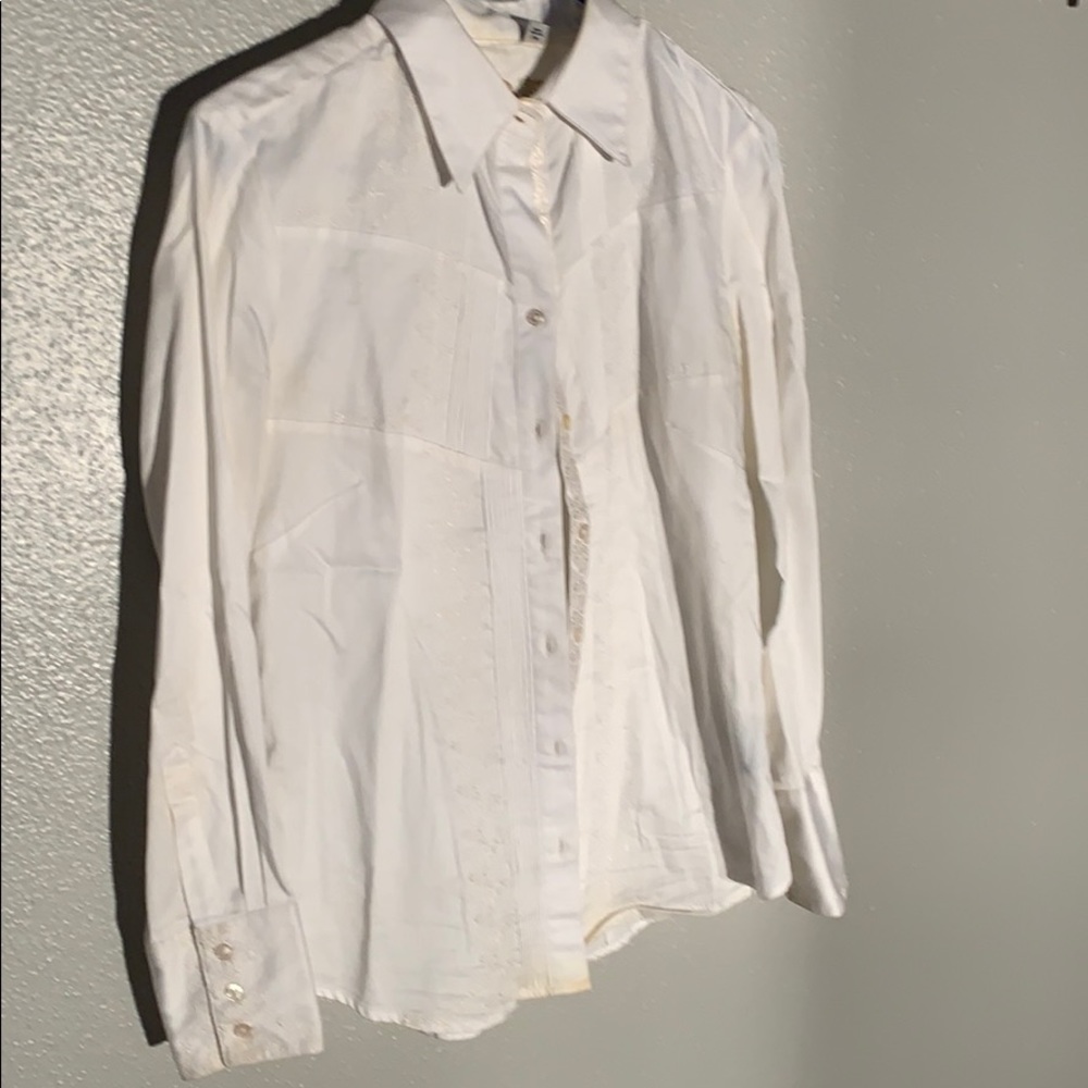 Embroidered tuxedo shirt